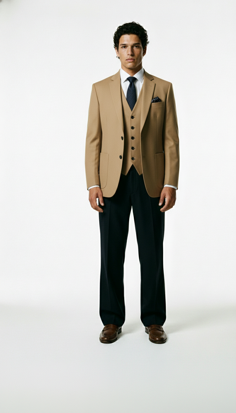 Beige Summer Suit